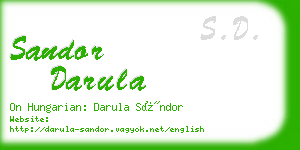 sandor darula business card